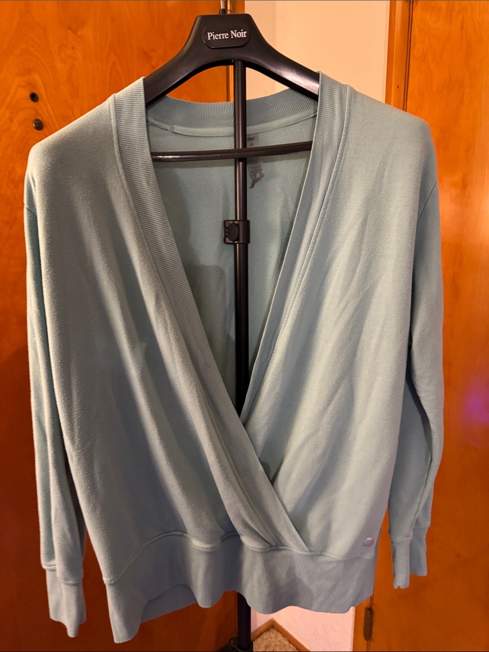Mint/Teal Ribbed Collar Sweater